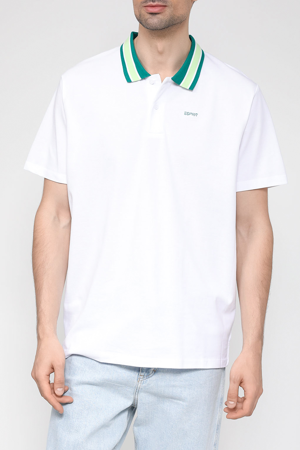 

Футболка мужская Esprit Casual 033EE2K313 белая XL, Белый, 033EE2K313