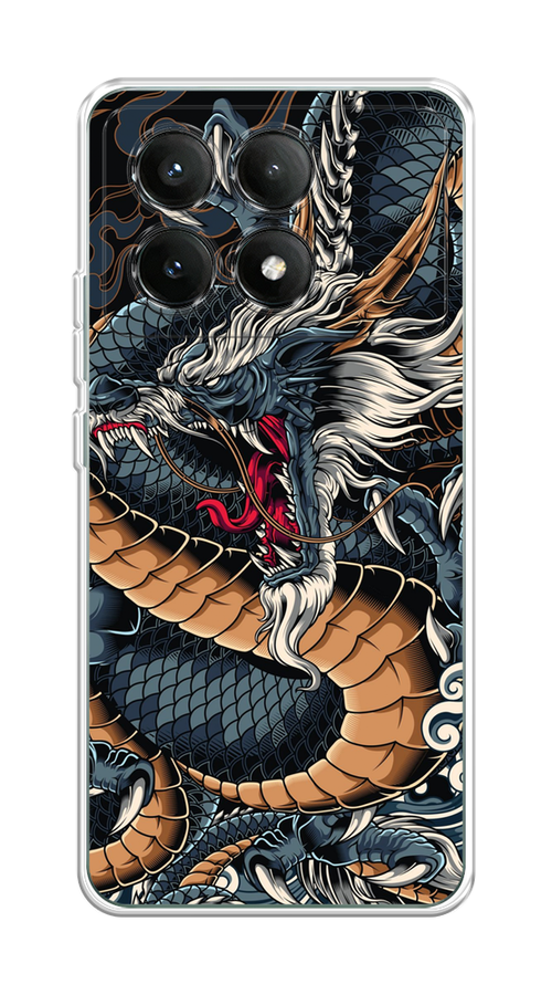 

Чехол на Poco X6 PRO 5G "Japanese Dragon", Коричневый;черный;синий, 320950-1