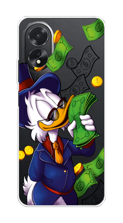 

Чехол на Oppo A18 "Scrooge McDuck with Money", Синий;зеленый;белый, 2515450-1