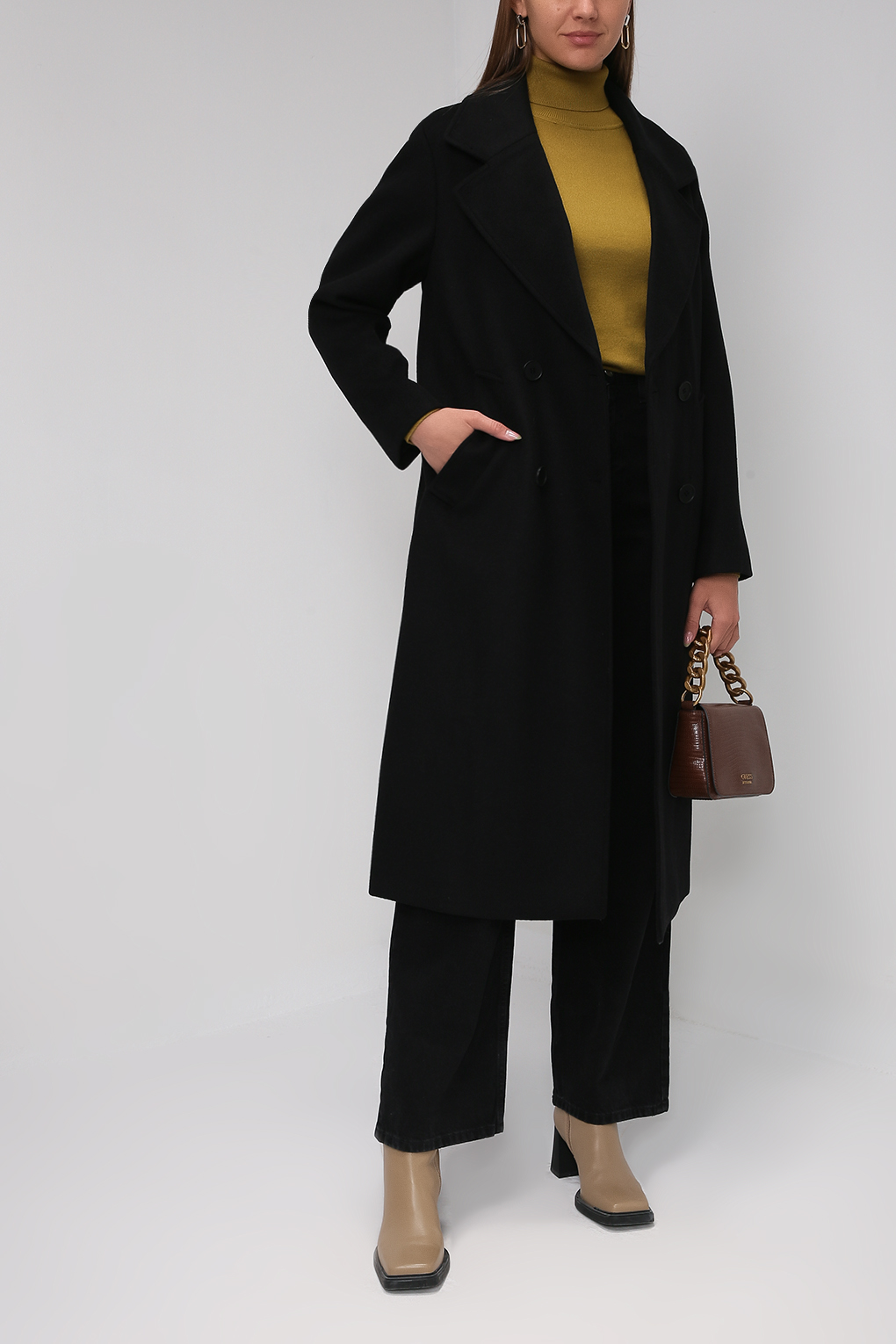Пальто женское Esprit 081EO1G337 черное L