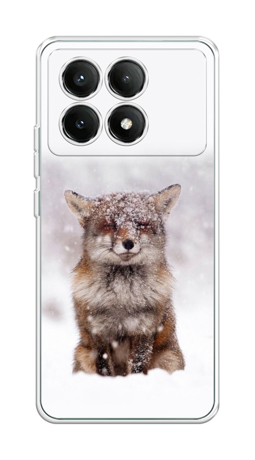 

Чехол на Poco X6 PRO 5G "Зимняя лиса", Белый;серый;коричневый, 320950-1