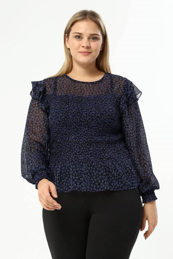 

Блуза женская My Line Moda 1479 черная 42 RU (товары доставляются из-за рубежа), 1479