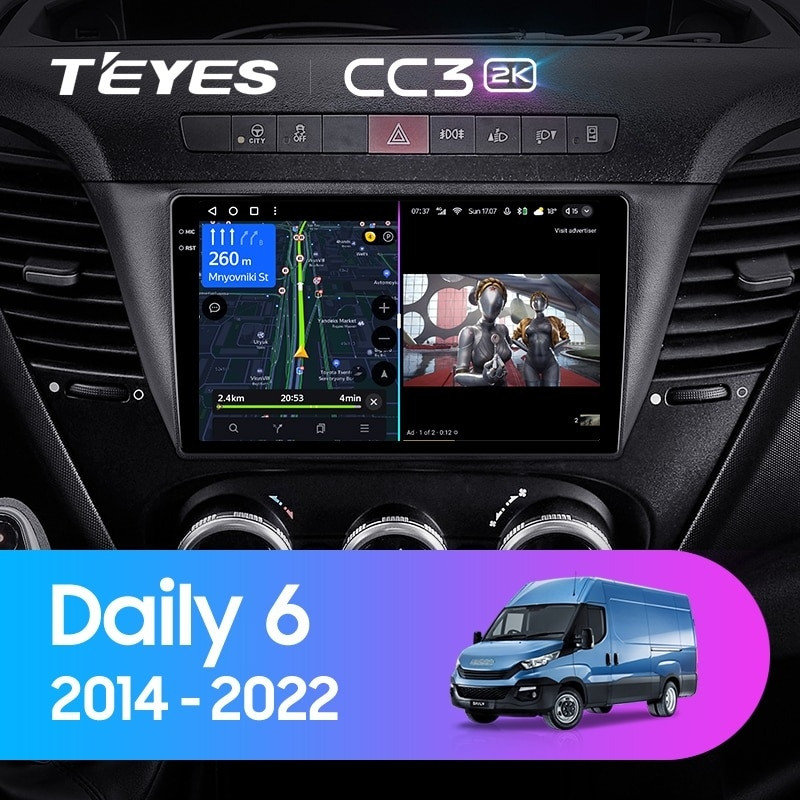 Автомобильная магнитола Teyes CC3 2K 360 6128 Iveco Daily 6 2014-2022 5390000₽