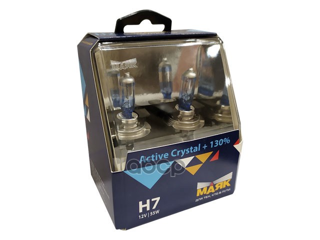 

Лампа 12v H7 55w +130% Px26d Маяк Active Crystal 2 Шт. Duobox 72720ac+130 Маяк арт. 72720A