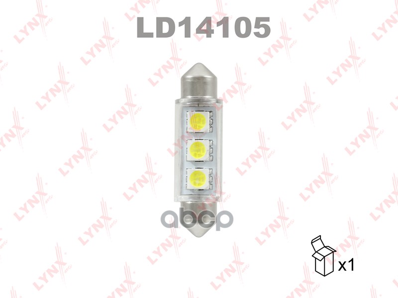 Лампа Светодиодная 12v C5w 5w Sv8,5 7000k Lynxauto Led 1 Шт. Картон T11x41mm Ld14105 LYNXa