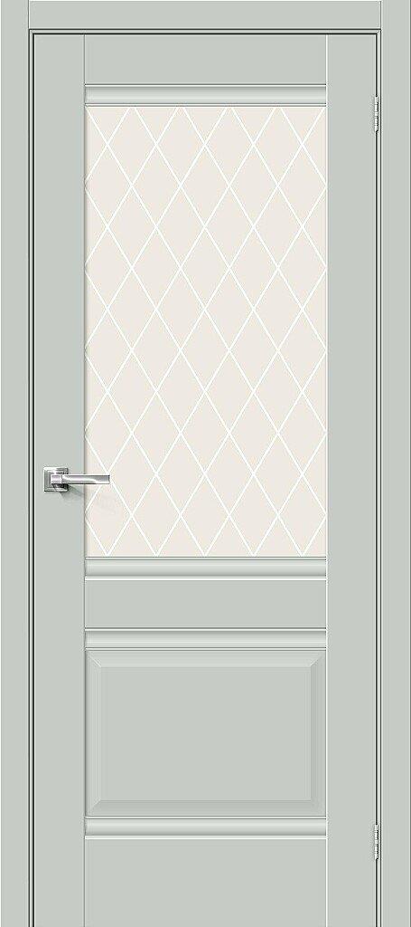 

Дверь Прима-3 Grey Matt White Сrystal Mr.Wood Браво, Bravo 200*70