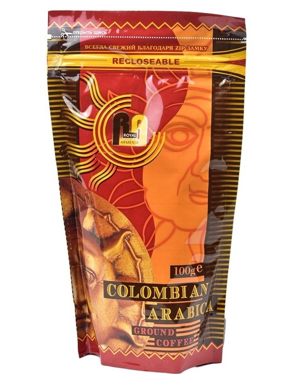 

Кофе молотый Royal Armenia Colombian Arabica 100 г