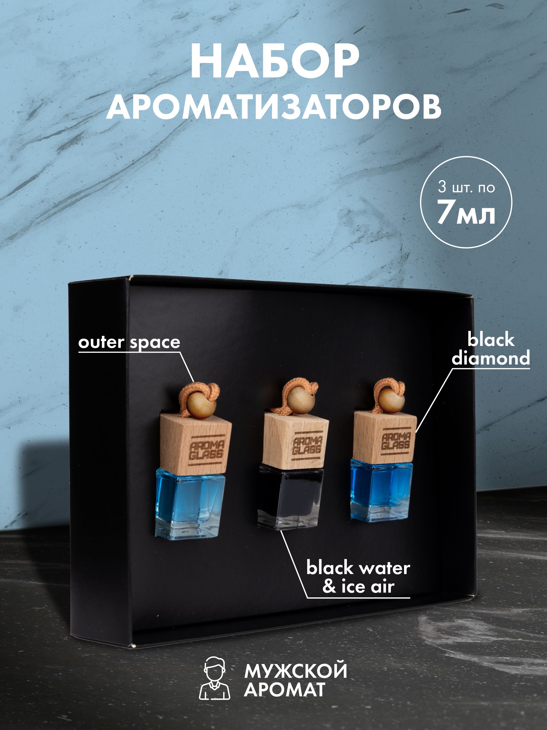

Набор ароматизаторов для автомобиля Fouettele 3AG-2-7-12 подарочный набор, 3 шт, 7 мл, 3AG