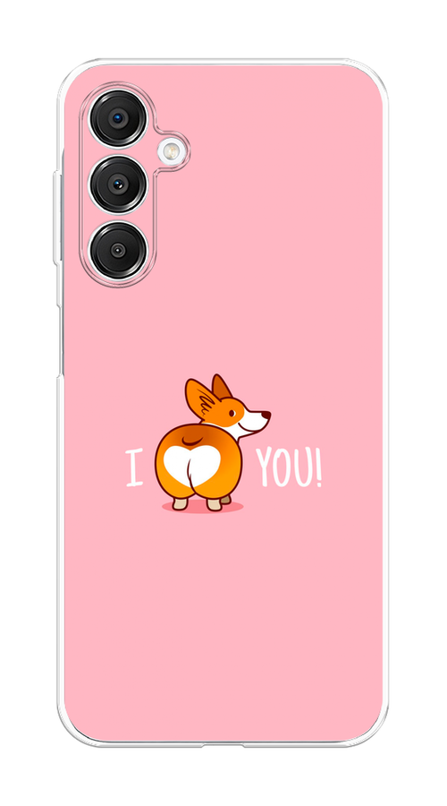 

Чехол на Samsung Galaxy A16 Корги I love you, Розовый;коричневый;белый, 2110250-1