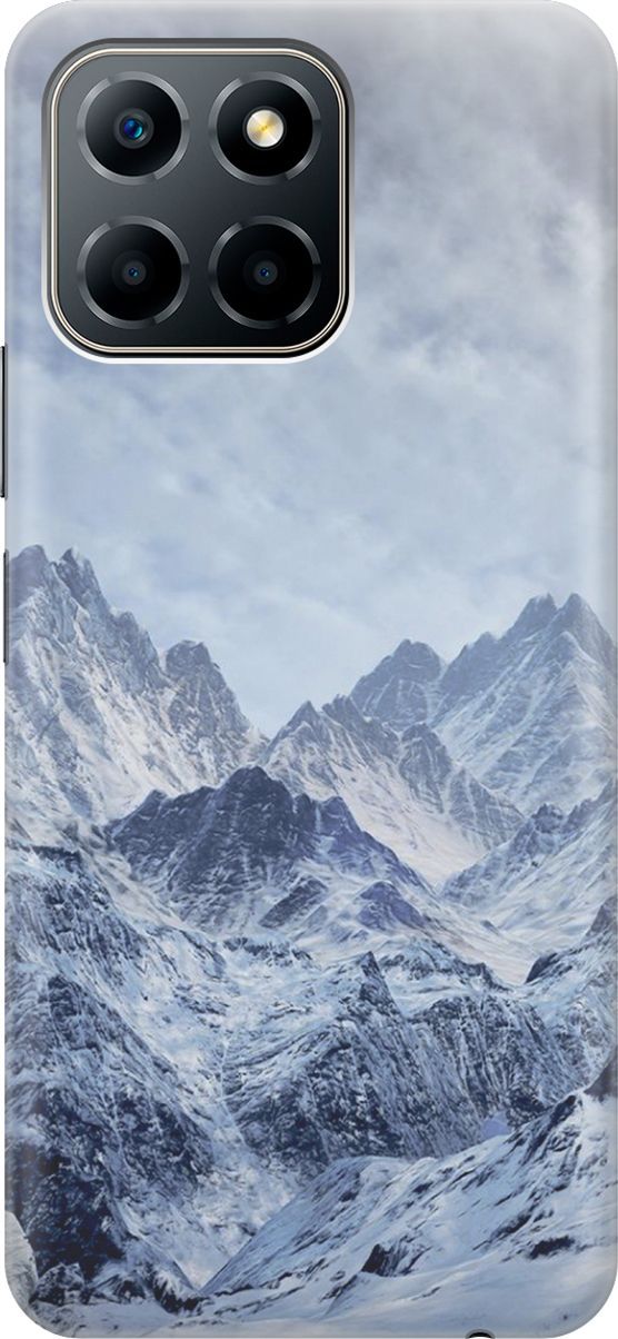 

Силиконовый чехол на Honor X6/X8 5G с принтом "Снежные горы", Белый;голубой, 158165