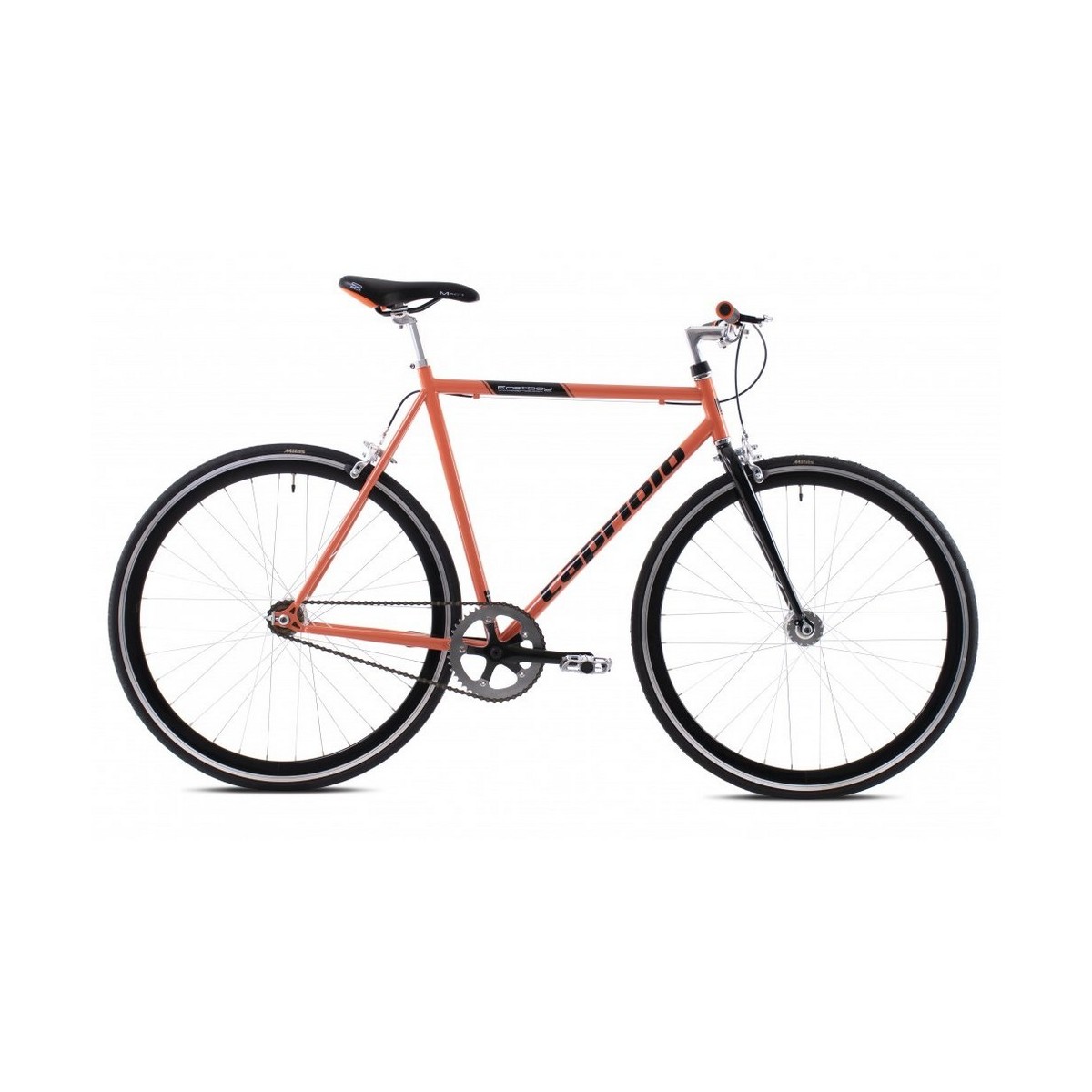 Велосипед CAPRIOLO ROAD FASTBOY 700C FIX, STEEL 54см оранжевый 2024 год