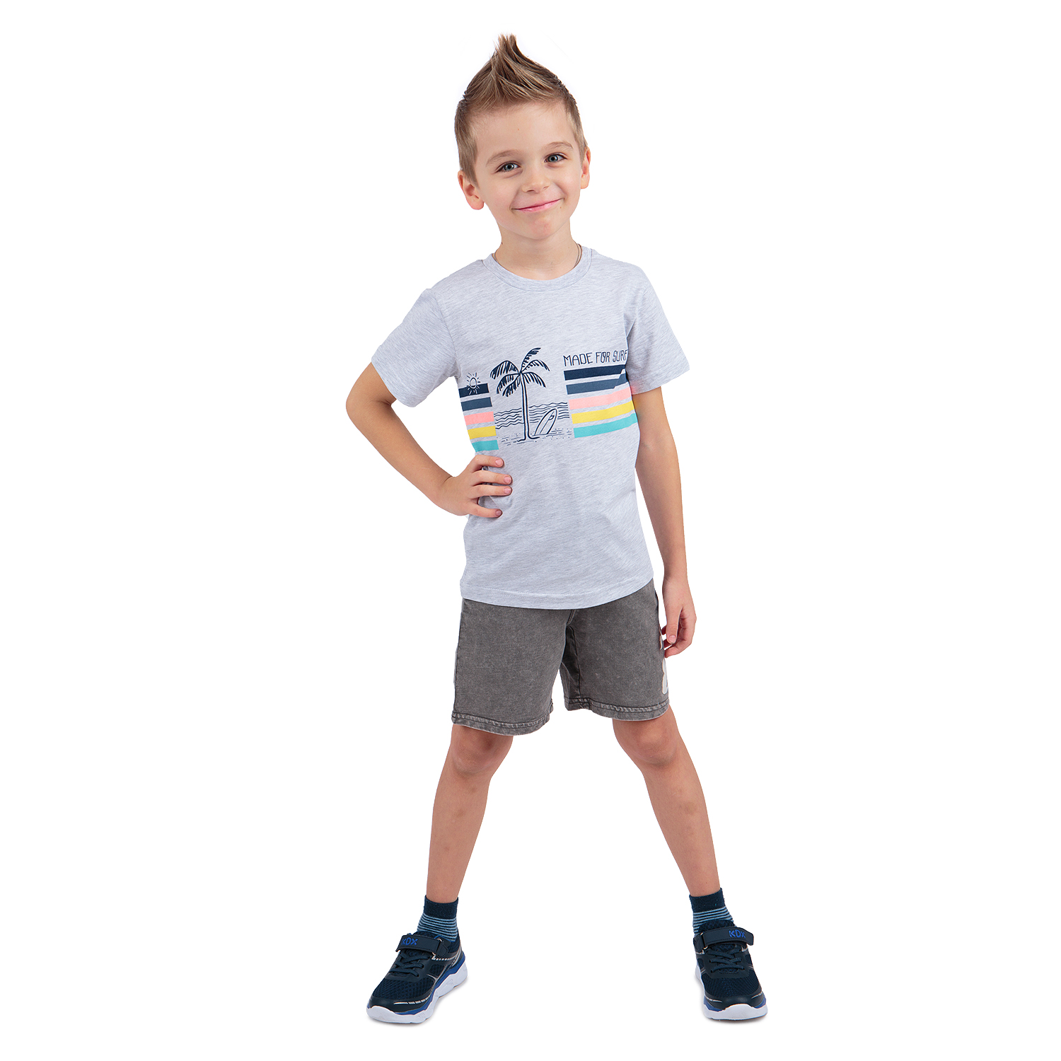 

Футболка Leader Kids Лови волну серый р.116, GL001057356
