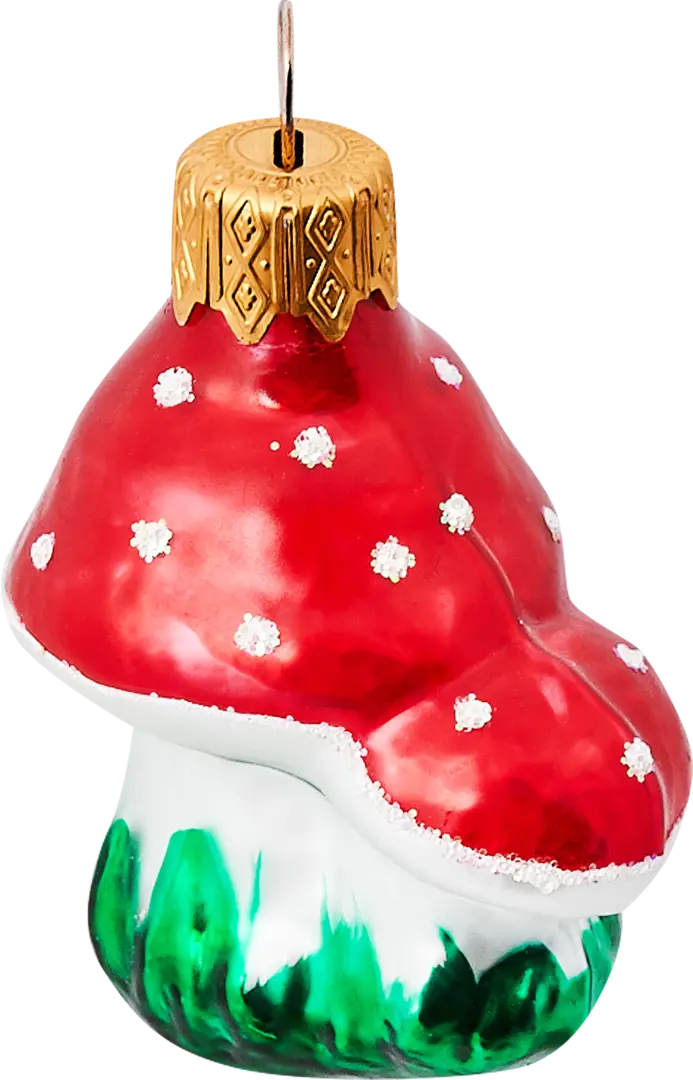 

Елочная игрушка Грибочки 14283478 6 см 1 шт. красный белый, Грибочки