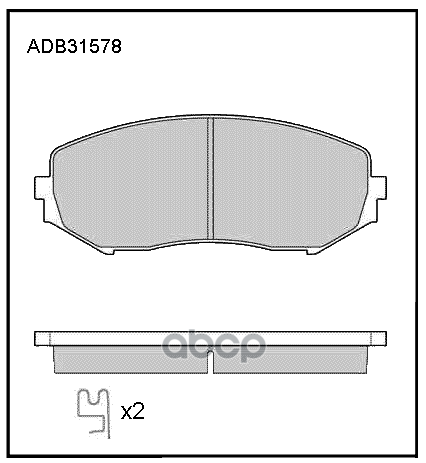 

Колодки передние SUZUKI Grand Vitara 05-> ADB 31578