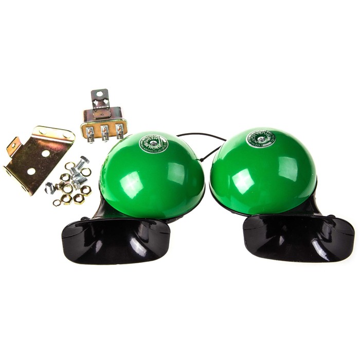 

Сигнал звуковой Skyway 003 MESHUBA HORN d=120 мм 12 В 110 Дцб зеленый набор 2 шт S07601003
