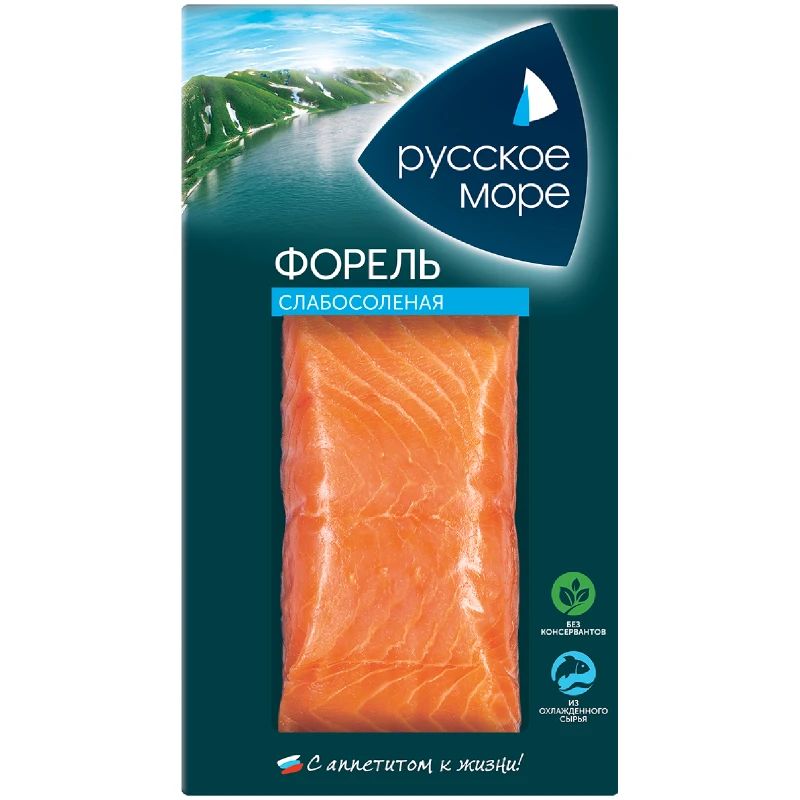 Форель слабосоленая Русское море филе 200 г 649₽