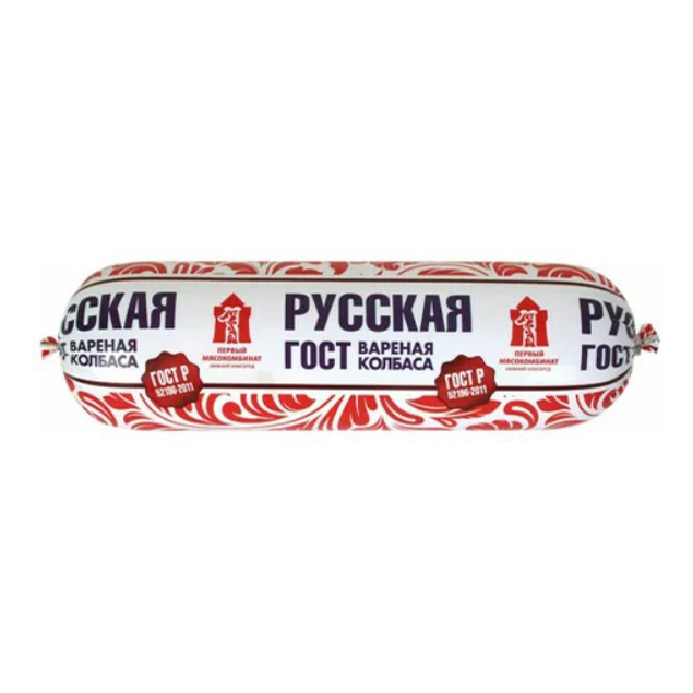 

Колбаса вареная Первый мясокомбинат Русская ГОСТ +-800 г