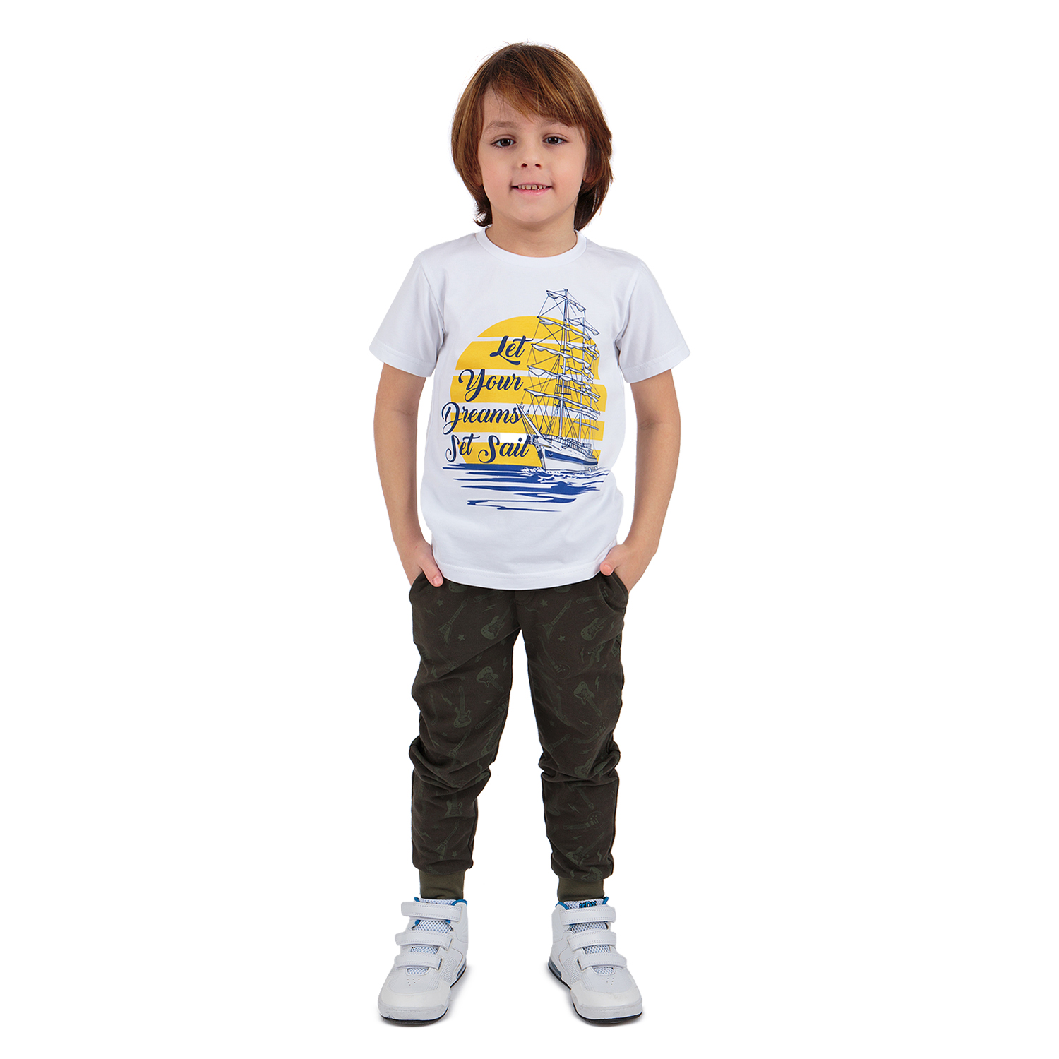 

Футболка Leader Kids Морской фрегат белый р.104, GL001068405