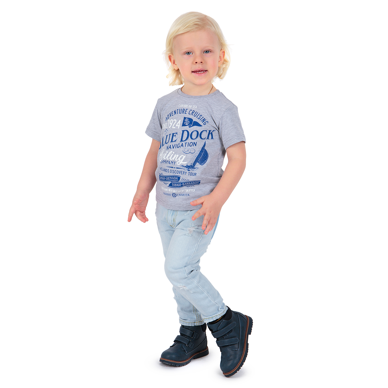 

Футболка Leader Kids Морской фрегат серый р.104, GL001068416