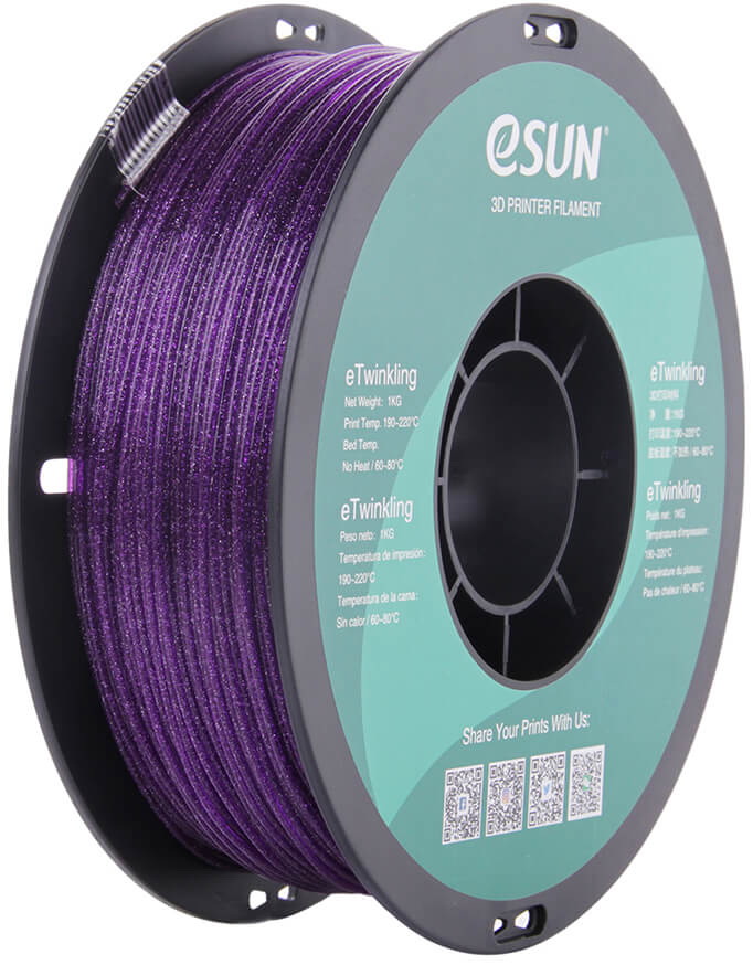 

eTwinkling PLA пластик eSUN для 3D принтера (1.75 мм, Фиолетовый, 1 кг), eTwinkling PLA