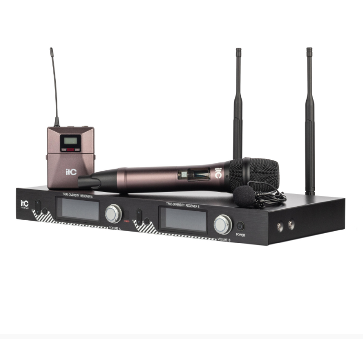 

Радиосистема ITC T-521UT Black + петличный микрофон (1 шт) + ручной микрофон (1 шт), Черный, T-521UT