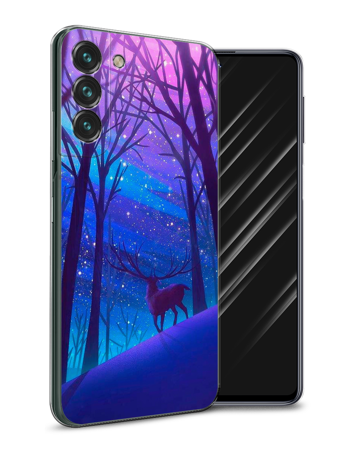 

Чехол Awog на Samsung Galaxy S22 + / Самсунг S22 + "Северный олень", Фиолетовый;голубой;синий, 2103950-2