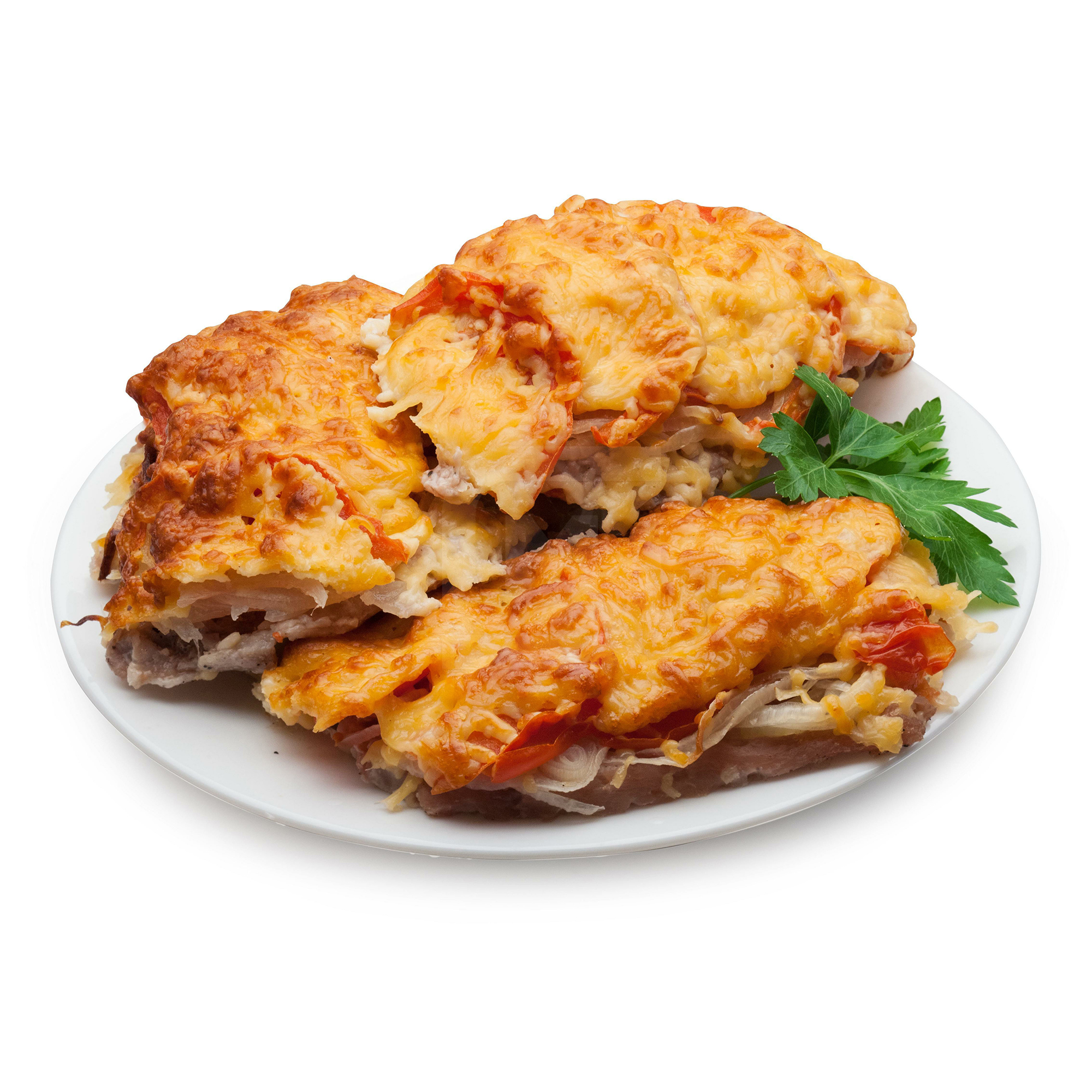

Свинина под сырной корочкой +-500 г