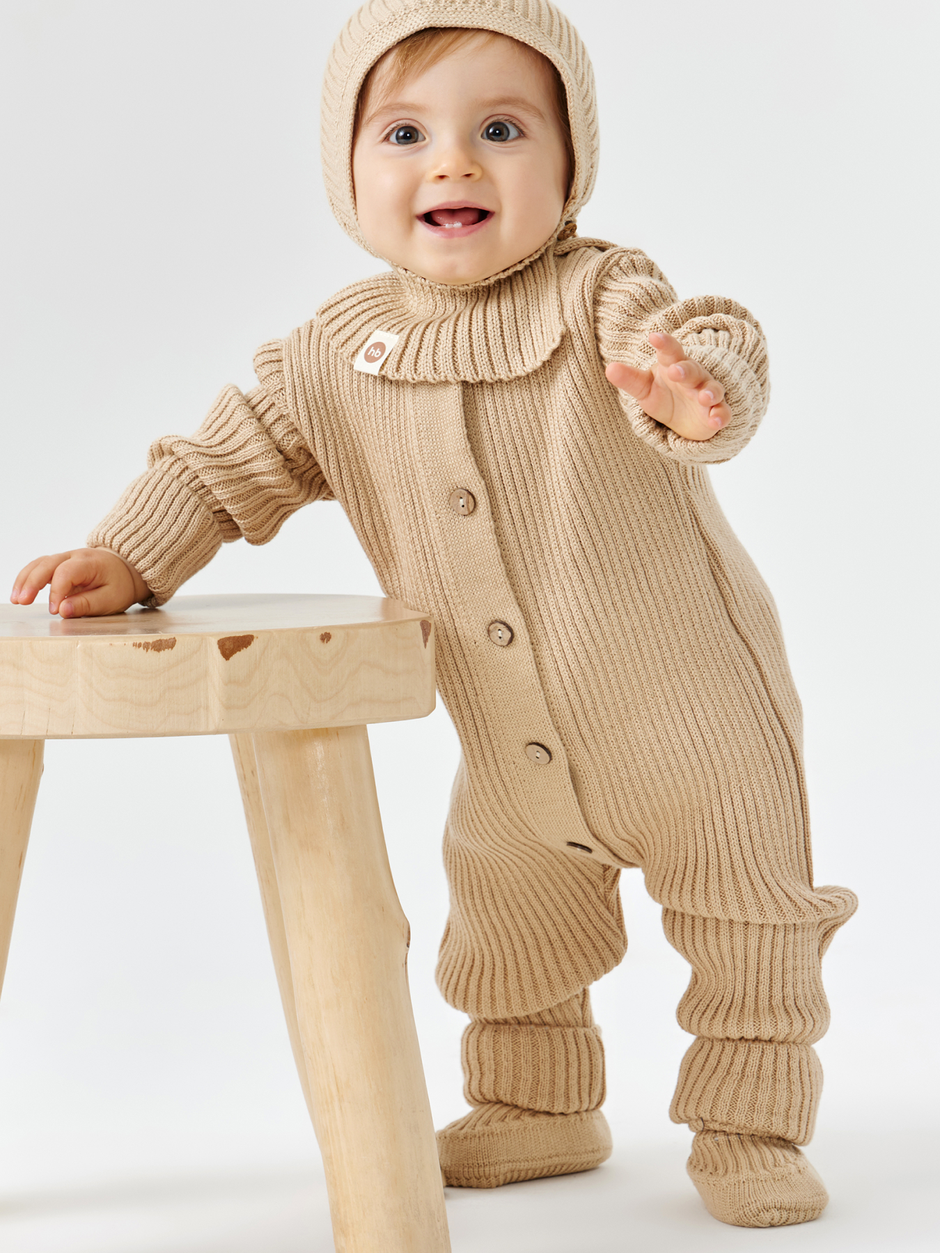 

Комбинезон детский Happy Baby 88518, бежевый, 80, 88518