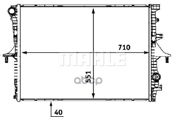 фото Радиатор vw touareg 5.0 v10 tdi 02- mahle/knecht арт. cr571000s