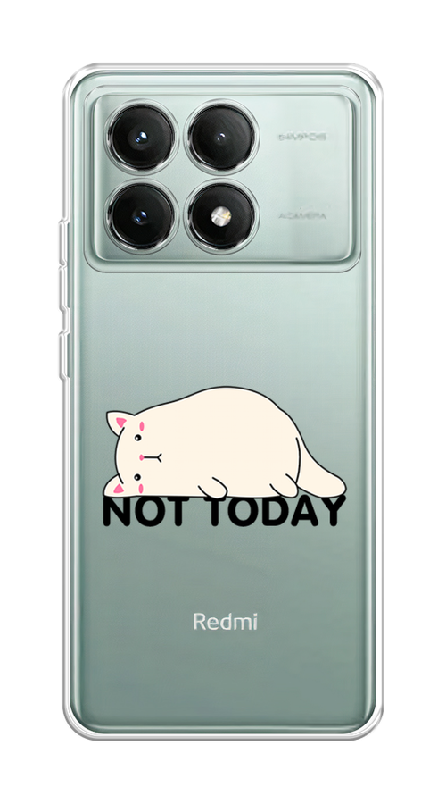 

Чехол на Poco X6 PRO 5G "Cat not today", Белый;розовый;черный, 320950-1