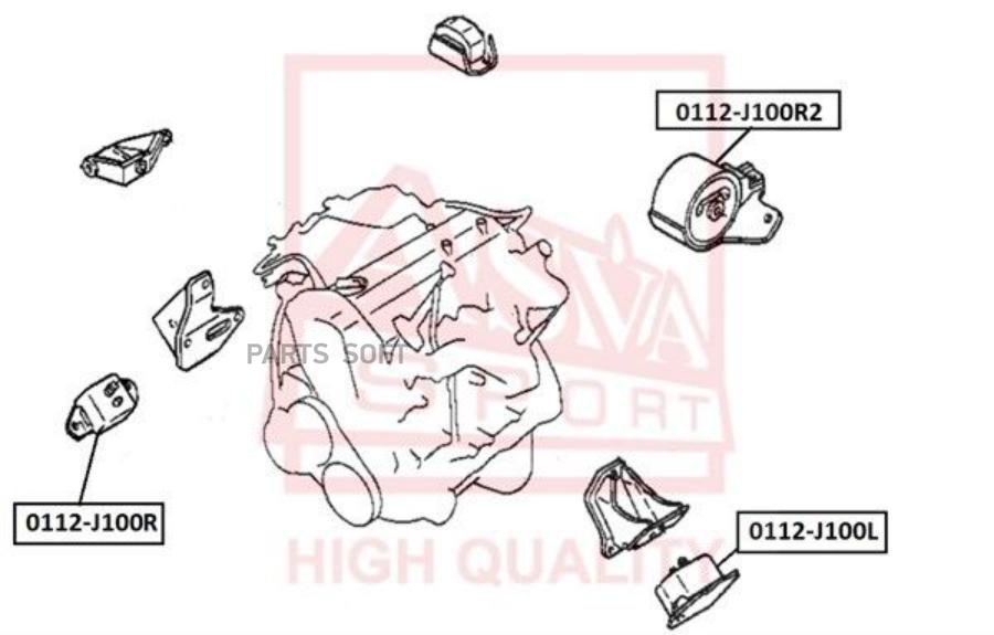 

Подушка двигателя DAIHATSU TOYOTA ASVA 0112J100L