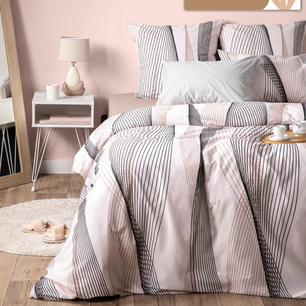 

Комплект постельного белья Ночь нежна Рикки 469659 2-спальный, поплин, розовый, Рикки