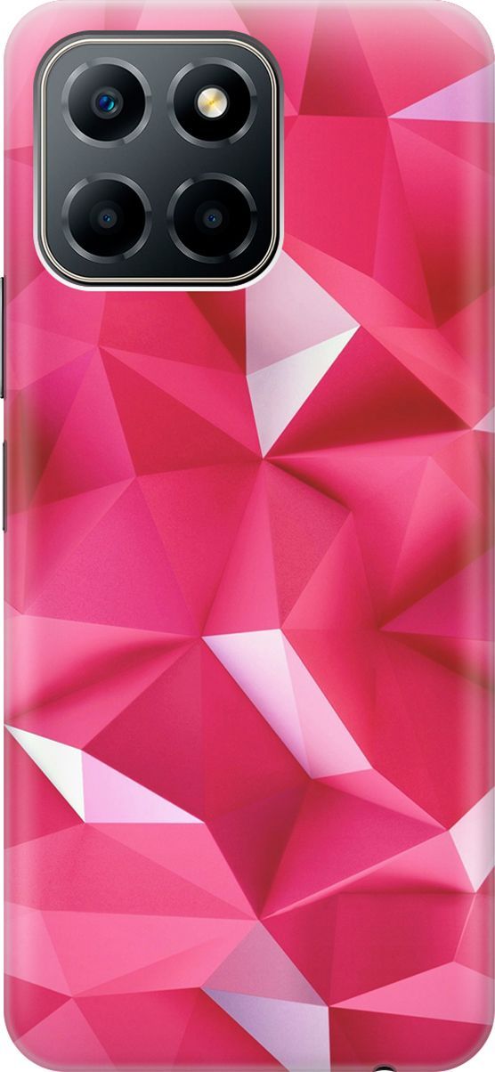 

Силиконовый чехол на Honor X6 / X8 5G с принтом "Малиновые ромбы", Красный;розовый, 158160