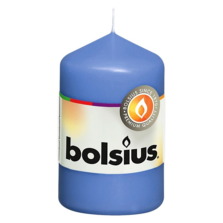 

Свеча Bolsius Moccolo 8x5 васильковая