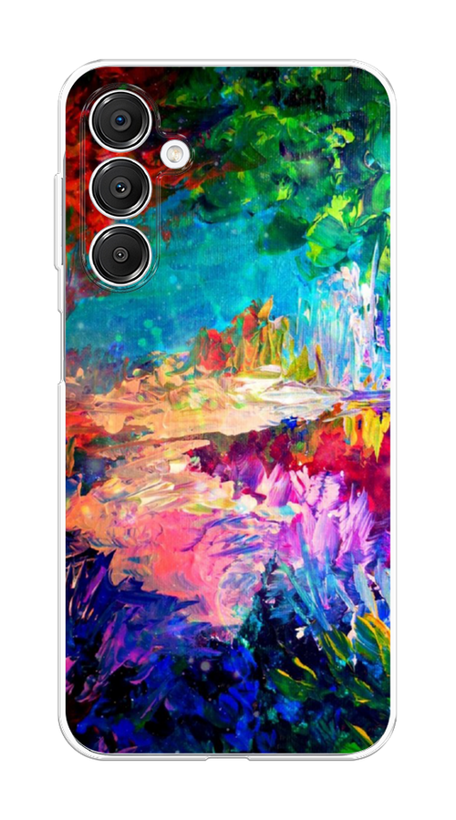 

Чехол на Samsung Galaxy A16 Лес-гуашь, Синий;розовый;зеленый, 2110250-1