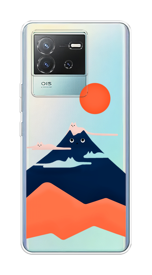 

Чехол на Vivo T2 4G "Кот-гора", Черный;оранжевый, 269550-1