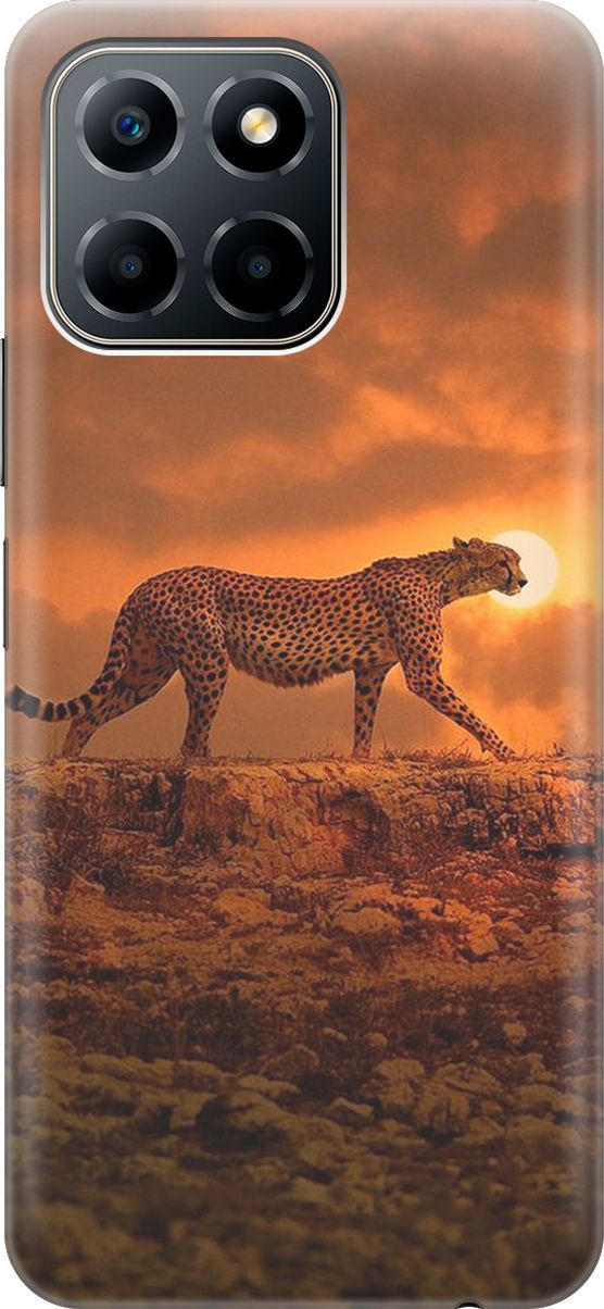 

Силиконовый чехол на Honor X6 / X8 5G с принтом "Закатный гепард", Коричневый;оранжевый, 158167
