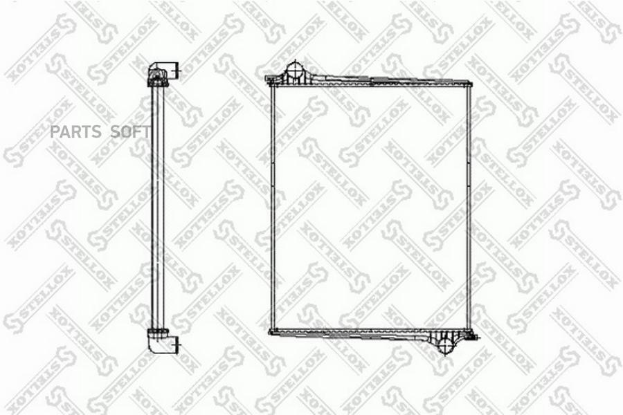 

STELLOX 8103326SX 81-03326-SX радиатор охлажден.с рамкой пласт./алюм.860x679x50 Scania P 9