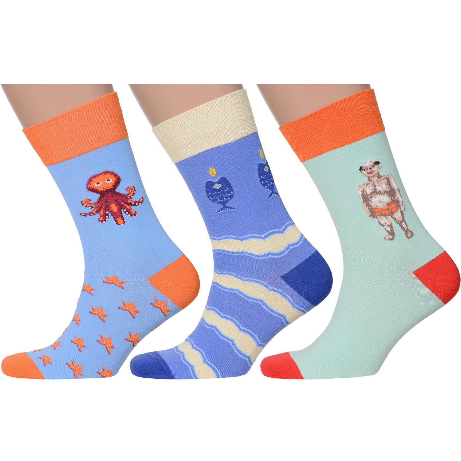 

Комплект носков мужских MoscowSocksClub msk3-М28 разноцветных 29, msk3-М28
