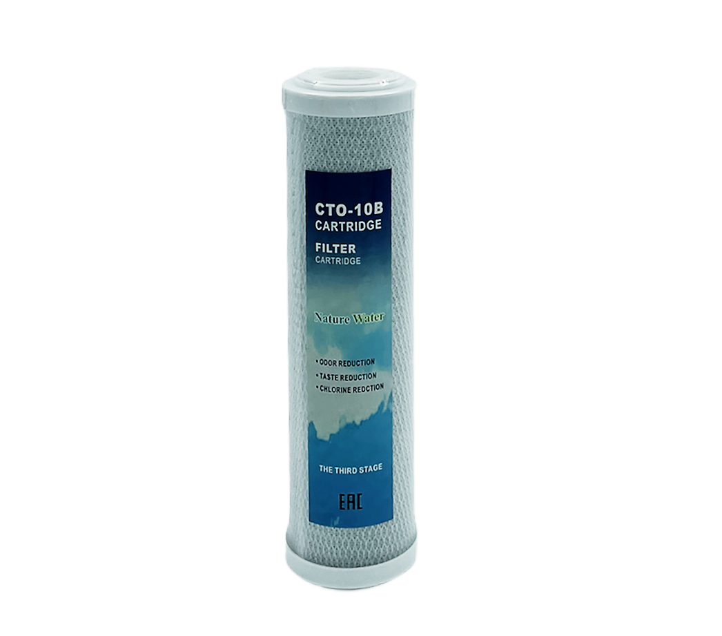 

Картридж (фильтр) угольный, прессованный NatureWater Slim Line 10", CTO-10B