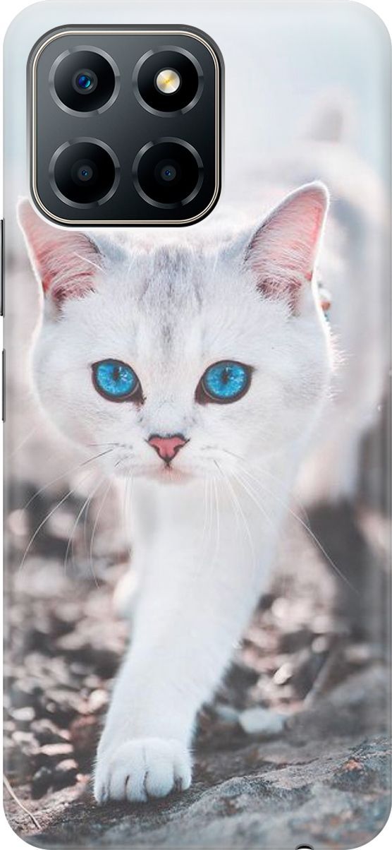 

Силиконовый чехол на Honor X6 / X8 5G с принтом "Голубоглазый кот", Белый;серый, 158167