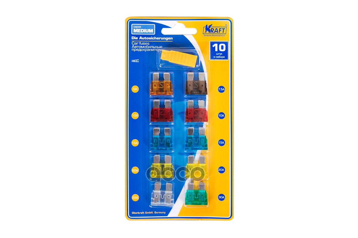 

Набор Предохранителей В Блистере (Стандарт 10 Шт.) С Пинцетом Kraft Kt870018 Kraft арт. KT, Разноцветный