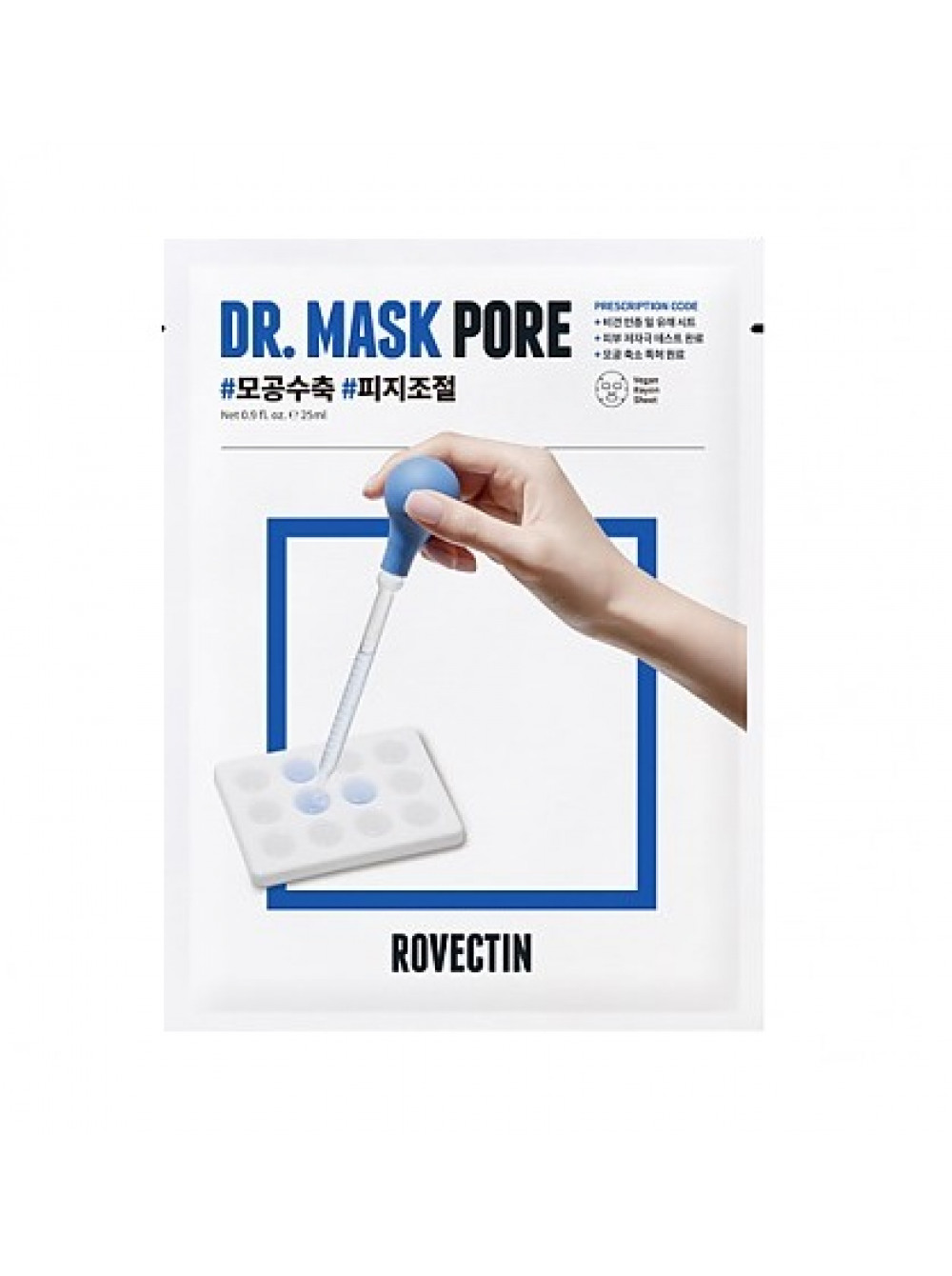 фото Тканевая маска для сужения пор rovectin skin essentials dr. mask pore, 25 мл