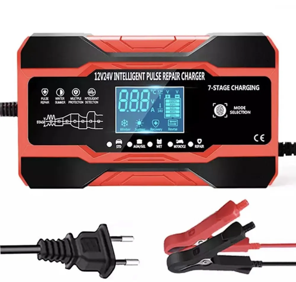 

Пуско-зарядное устройство для АКБ, 12В, 10A 7-ступенчатое, полностью автоматическое