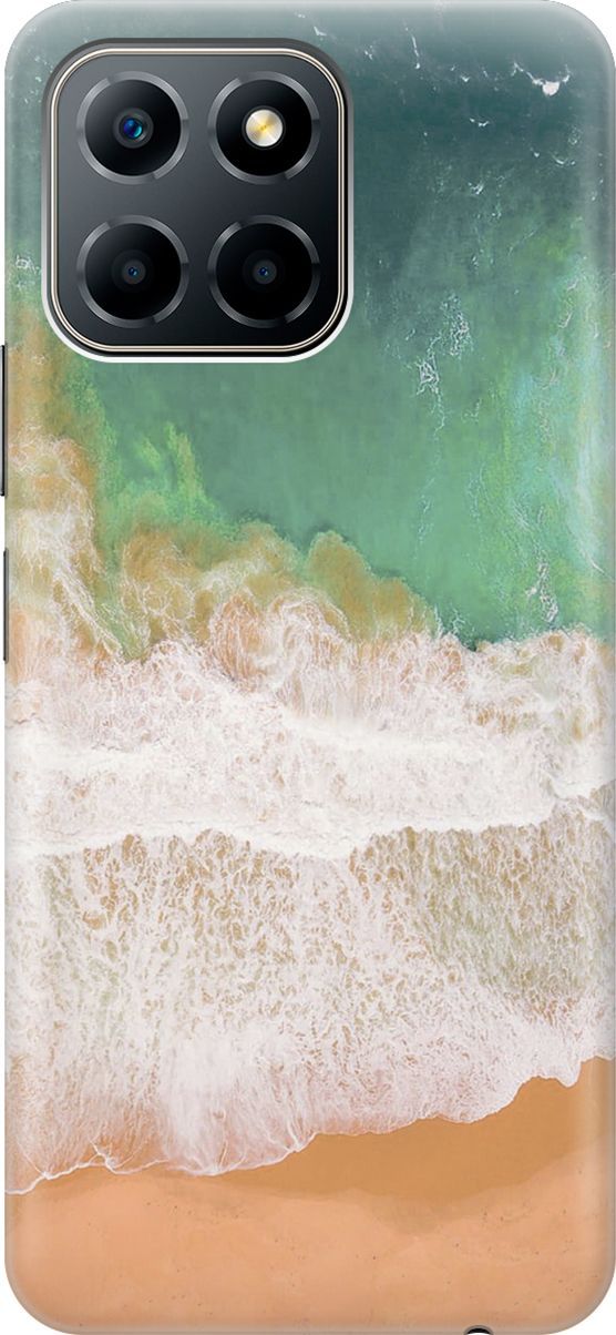 

Силиконовый чехол на Honor X6 / X8 5G с принтом "Пляж и волны", Бежевый;зеленый, 158170