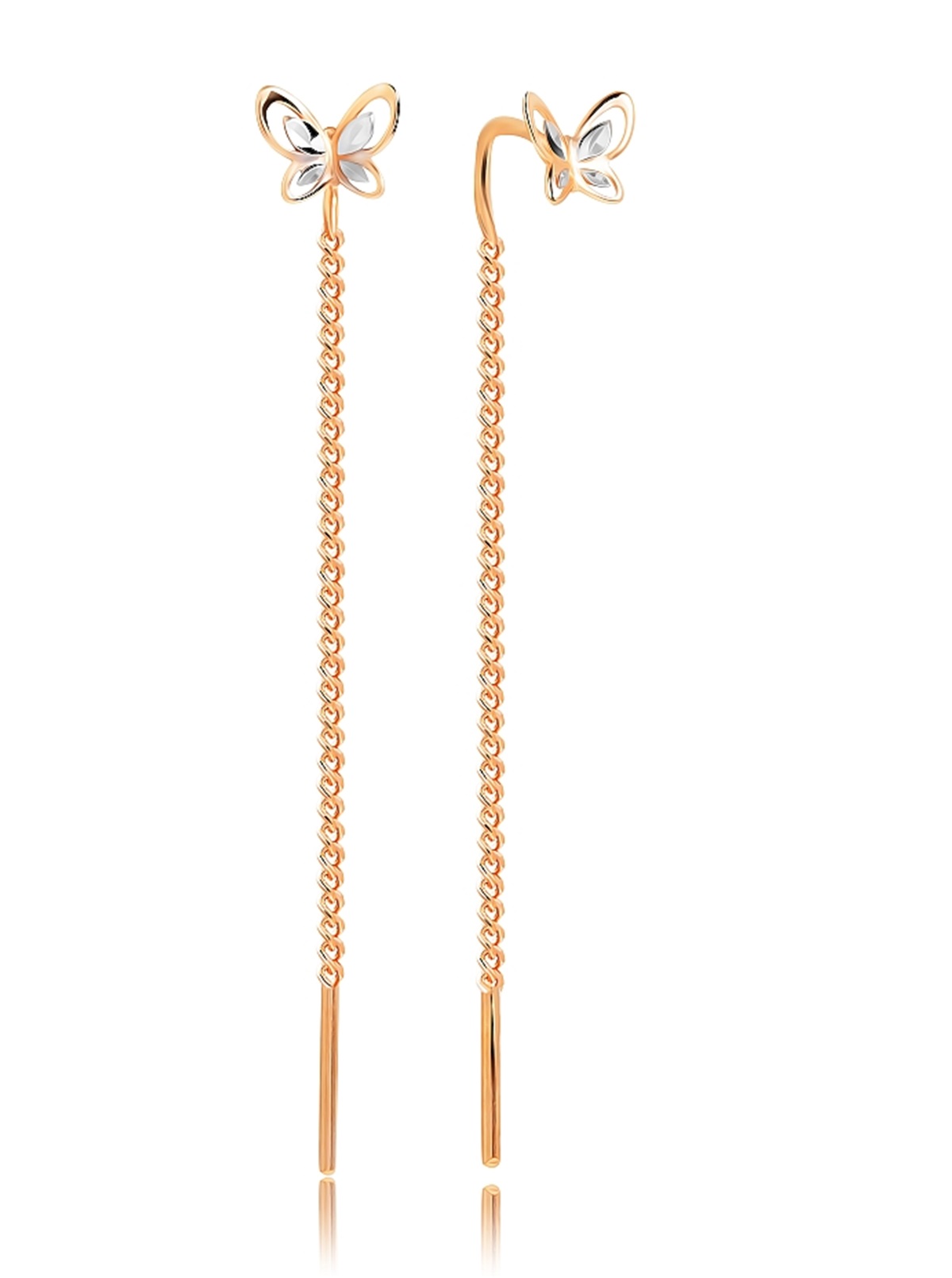 Серьги продевки из серебра VALTERA 117902