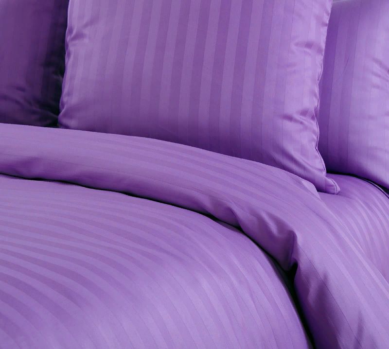 

Постельное бельё Maktex из страйп сатина 1,5 спальное Сирень 1х1 Универсал, из страйп сатина 1,5 спальное Универсал