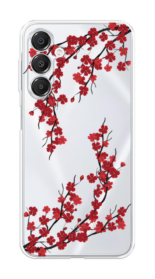 

Чехол на Samsung Galaxy A16 Красная сакура, Красный;черный, 2110250-1