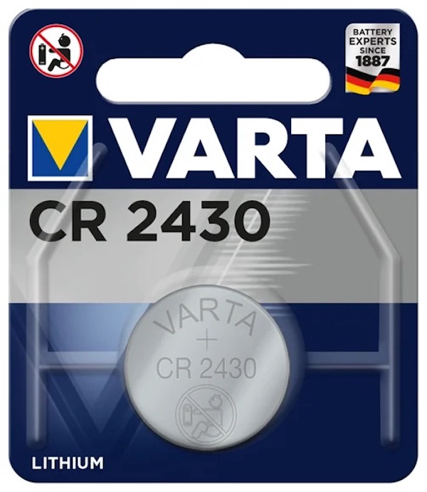 Батарейка 1шт Varta Lithium Cr2430 3v Varta арт. 06430101401 батарейка perfeo литий cr2430 5 шт блистер 30 007 018