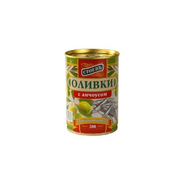 

Оливки Стоевъ с анчоусом 280 г